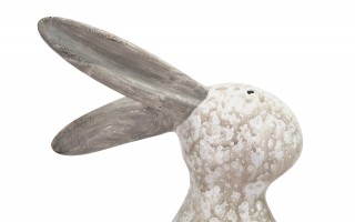 Figurka ozdobna Zajączek kremowo-brązowy 18,5 cm
