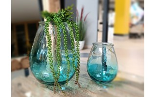 Wazon szklany 23 cm Aquacolor 4856C San Miguel recykling C235