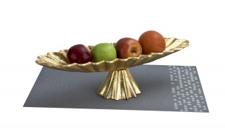 Patera ozdobna metalowa 43 cm złota