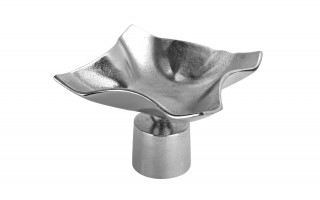 Patera ozdobna metalowa 20 cm srebrna