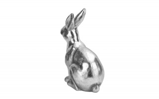 Figurka Królik siedzący 41,5 cm  srebrny