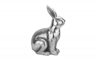 Figurka Królik siedzący 41,5 cm  srebrny