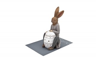 Figurka ozdobna Królik 42 cm przy jajku
