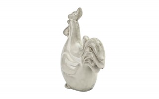 Figurka ozdobna Kogut szary 24 cm