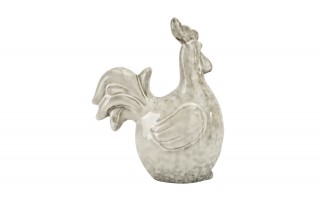 Figurka ozdobna Kogut szary 24 cm