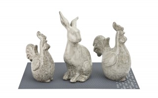 Figurka ozdobna Królik szary 27,5 cm