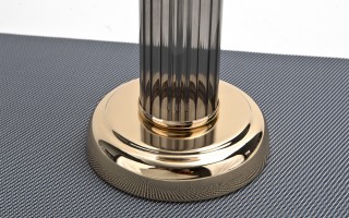 Świecznik szklany kielich 35 cm złoto-czarny