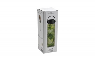 Szklana butelka na wodę 540 ml Fuori czarna