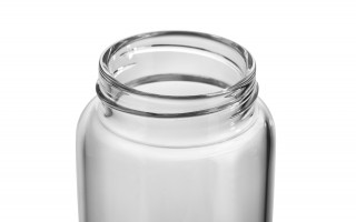 Szklana butelka na wodę 540 ml Fuori czarna