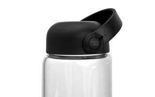 Szklana butelka na wodę 540 ml Fuori czarna