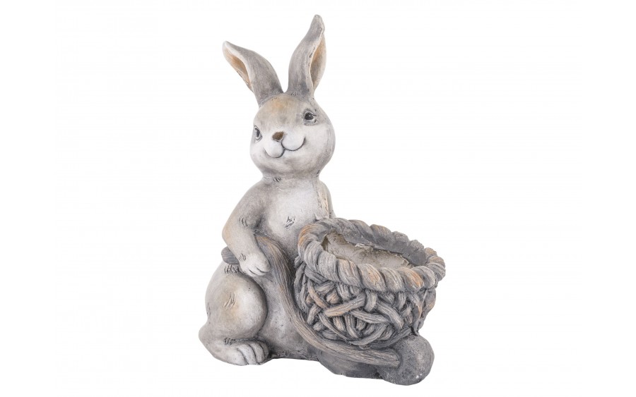 Figurka dekoracyjna Zając 43 cm z osłonką