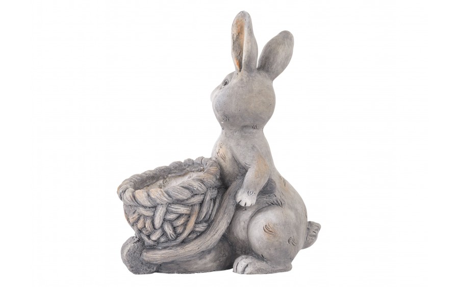 Figurka dekoracyjna Zając 43 cm z osłonką