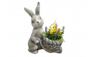 Figurka dekoracyjna Zając 43 cm z osłonką