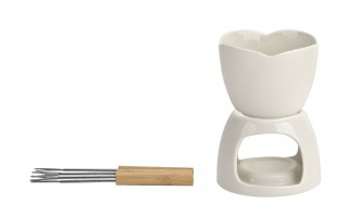 Zestaw do fondue czekoladowego + widelczyki BIANCA