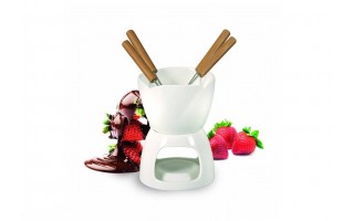 Zestaw do fondue czekoladowego + widelczyki BIANCA
