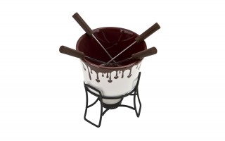 Zestaw do fondue czekoladowego + widelczyki Choco Dark