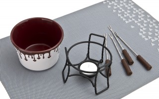 Zestaw do fondue czekoladowego + widelczyki Choco Dark