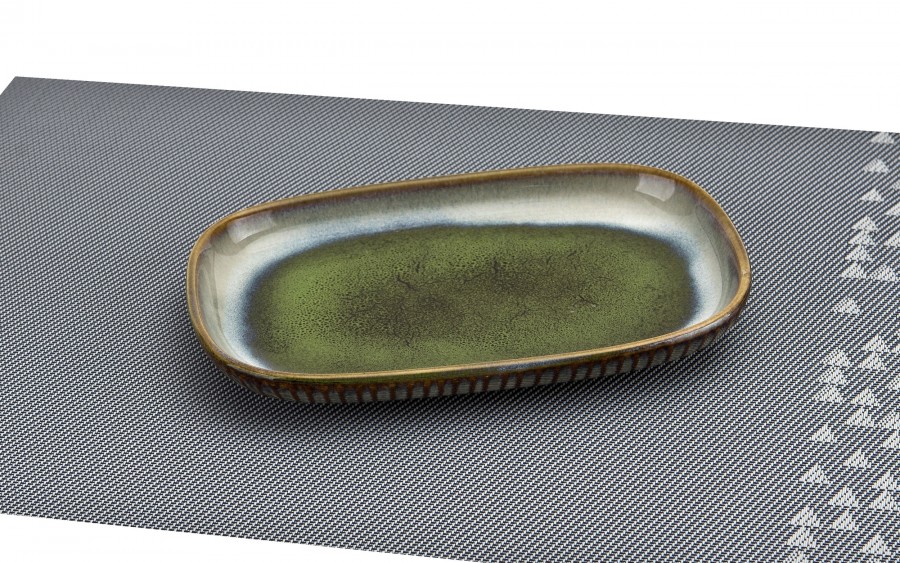 Półmisek prostokątny 19 cm Ombres Green