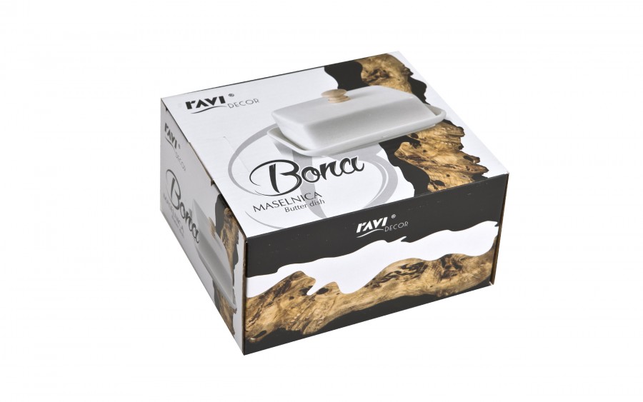 Maselnica porcelanowa Bona biała