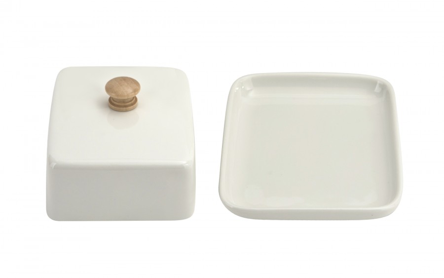 Maselnica porcelanowa Bona biała