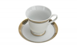 Komplet 6 filiżanek 250 ml + spodki Lorraine G768