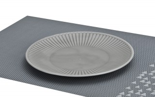 Talerz deserowy 21 cm Dalia Szara
