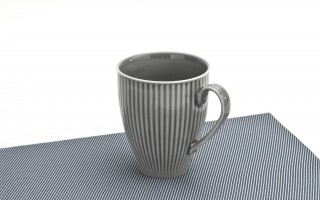 Kubek porcelanowy 420 ml Dalia Szara