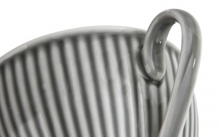 Filiżanka porcelanowa 320 ml + spodek Dalia Szara