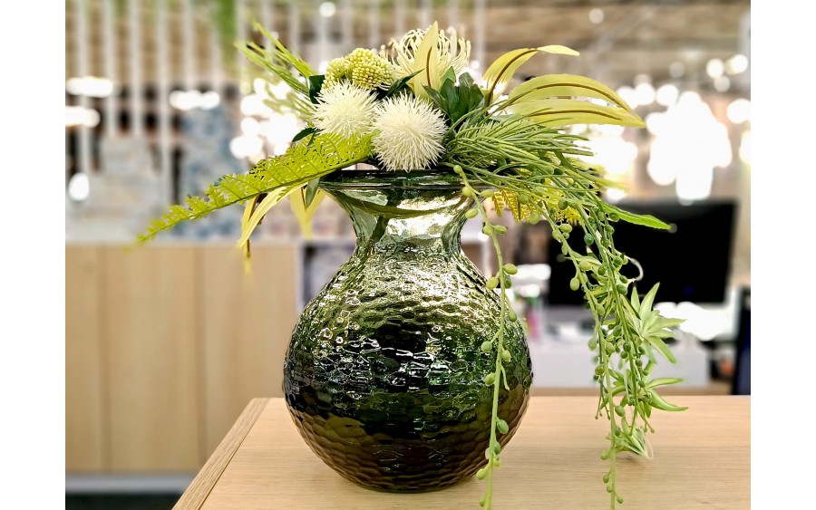 Wazon szklany 24,5 cm Paradise zielony San Miguel C466