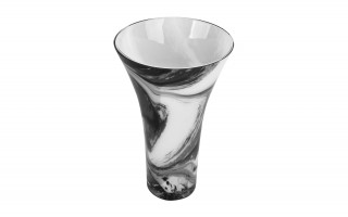 Wazon szklany 28 cm czarno-biały 2310/C275