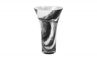 Wazon szklany 28 cm czarno-biały 2310/C275
