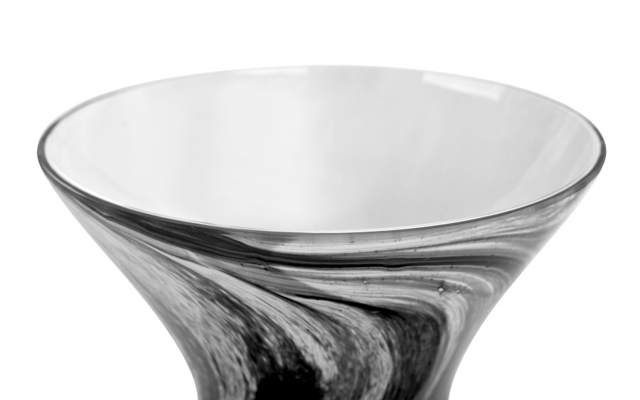Wazon szklany 25 cm czarno-biały 2311/C275