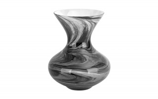 Wazon szklany 25 cm czarno-biały 2311/C275