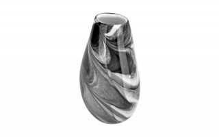 Wazon szklany 40 cm czarno-biały 2341/C275