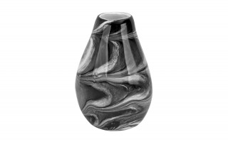 Wazon szklany 40 cm czarno-biały 2341/C275