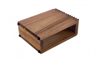 Stojak na noże z przegródkami drewniany Orion