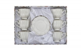 Komplet 6 filiżanek 250 ml + spodki Anet