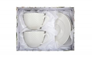 Komplet 2 filiżanek 250 ml + spodki Mediolan