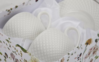 Komplet 2 filiżanek 250 ml + spodki Mediolan