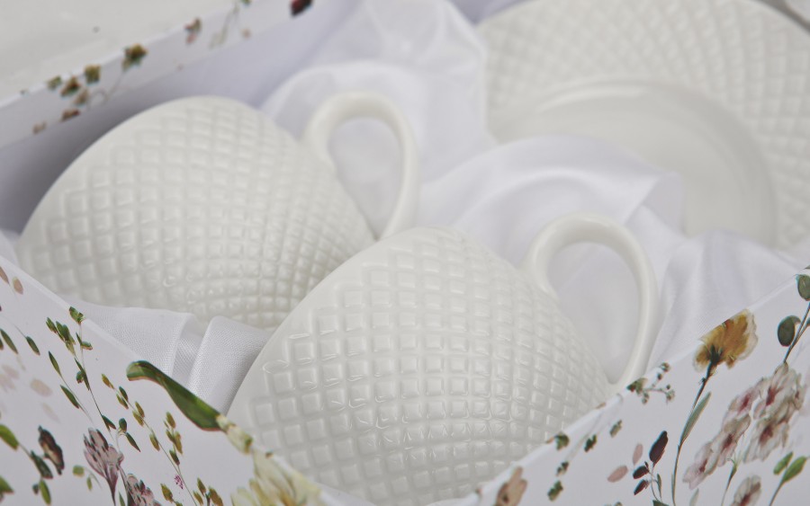 Komplet 2 filiżanek 250 ml + spodki Mediolan