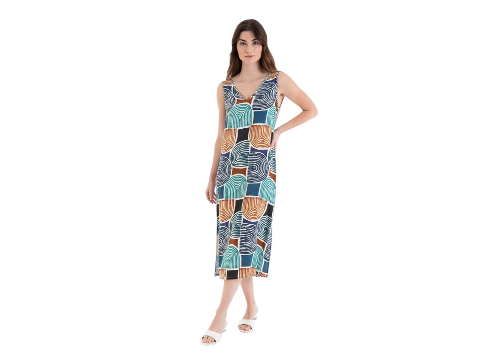 Sukienka plaowa midi rozm. M Bluish L257426 bez rkaww