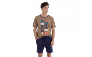 Piżama męska rozm. XL Gent L251312 Camel