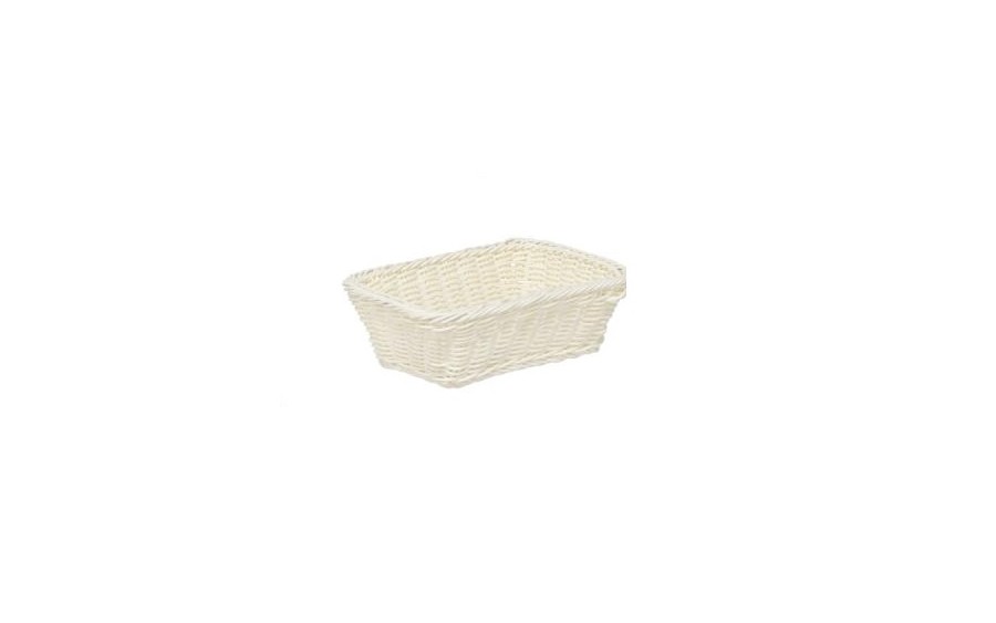 Koszyk prostokątny 22x15,5x7 cm biały 7803