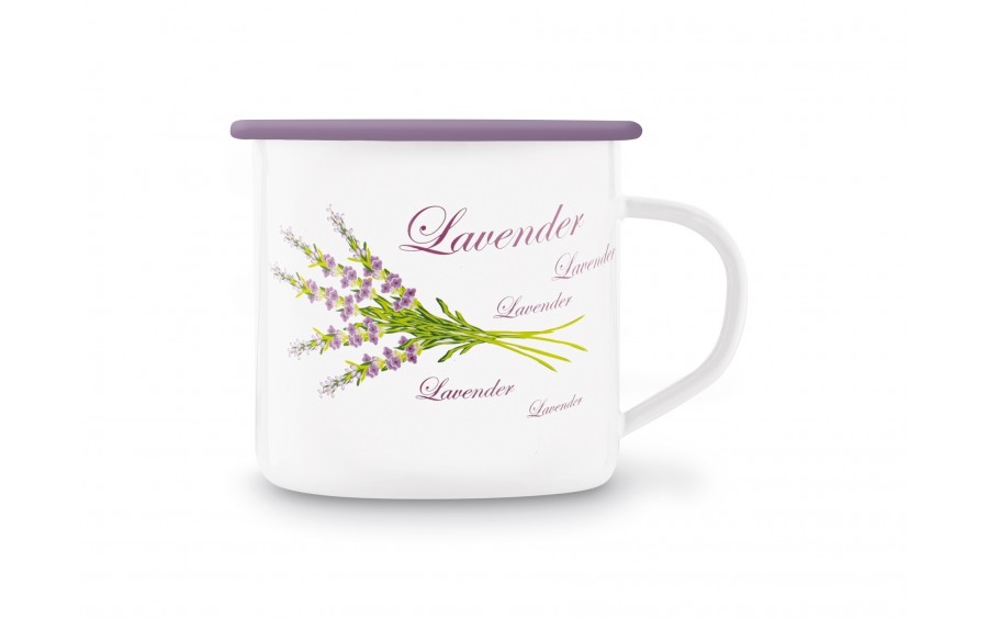 Kubek emaliowany 700 ml Lawenda