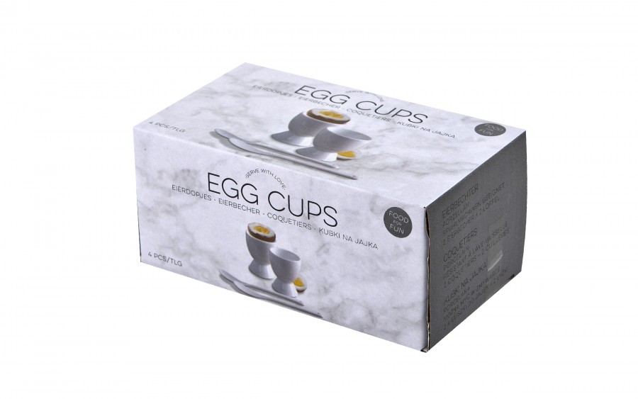 2 x Kieliszki do jajek PODSTAWKI DO JAJ + ŁYŻECZKI