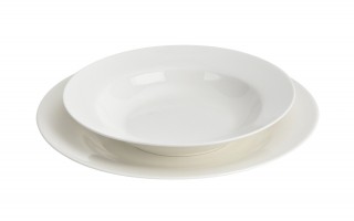 Talerz głęboki 22 cm Krem Stock
