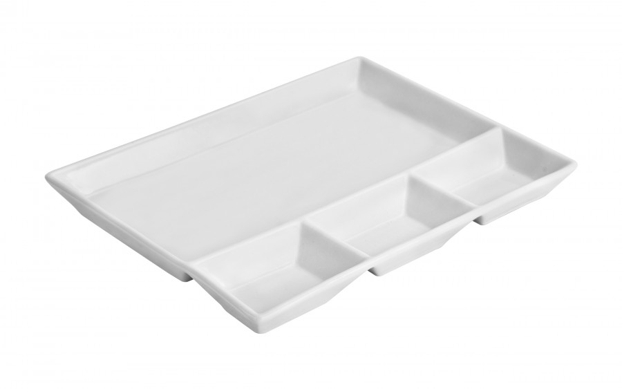 Porcelanowa patera 23x18 cm do foundue