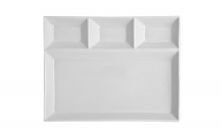 Porcelanowa patera 23x18 cm do foundue