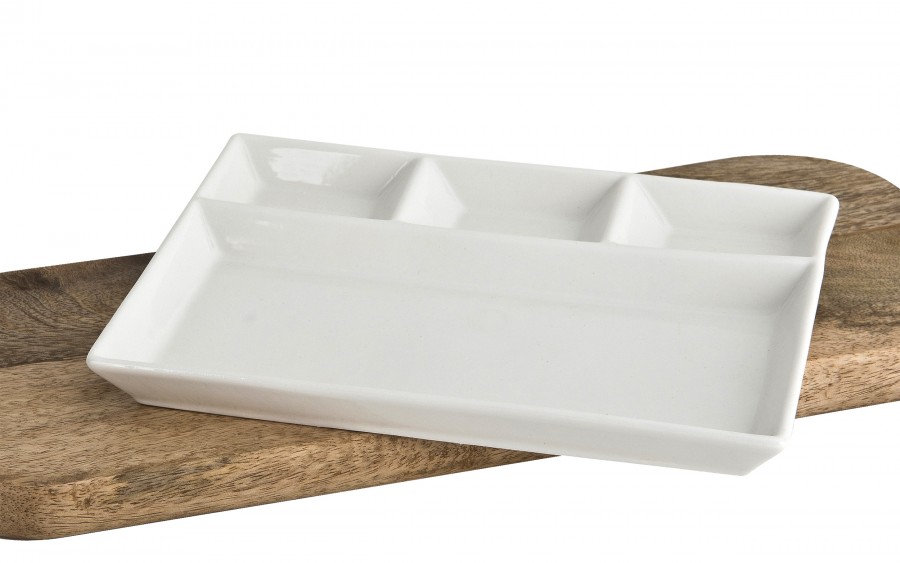 Porcelanowa patera 23x18 cm do foundue