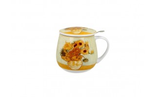 Kubek baryłka z zaparzaczem 430 ml Sunflowers